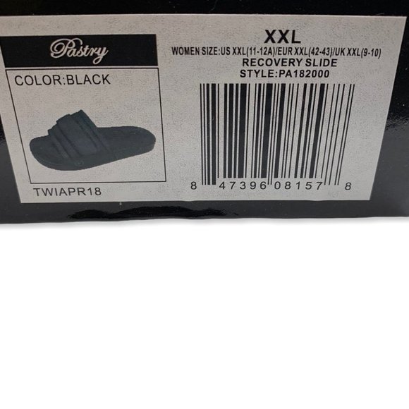 Pastry Adult Black Recovery Customizable XXL Slip On Slides Shoes - Picture 8 of 8